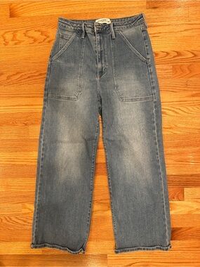 Just Black Straight-Leg Jeans in Faded Blue